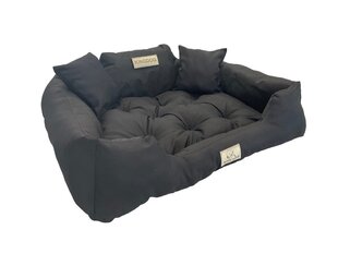 KingDog Melna ūdensnecaurlaidīga suņu gulta Couch 55x45 cm cena un informācija | Suņu gultas, spilveni, būdas | 220.lv