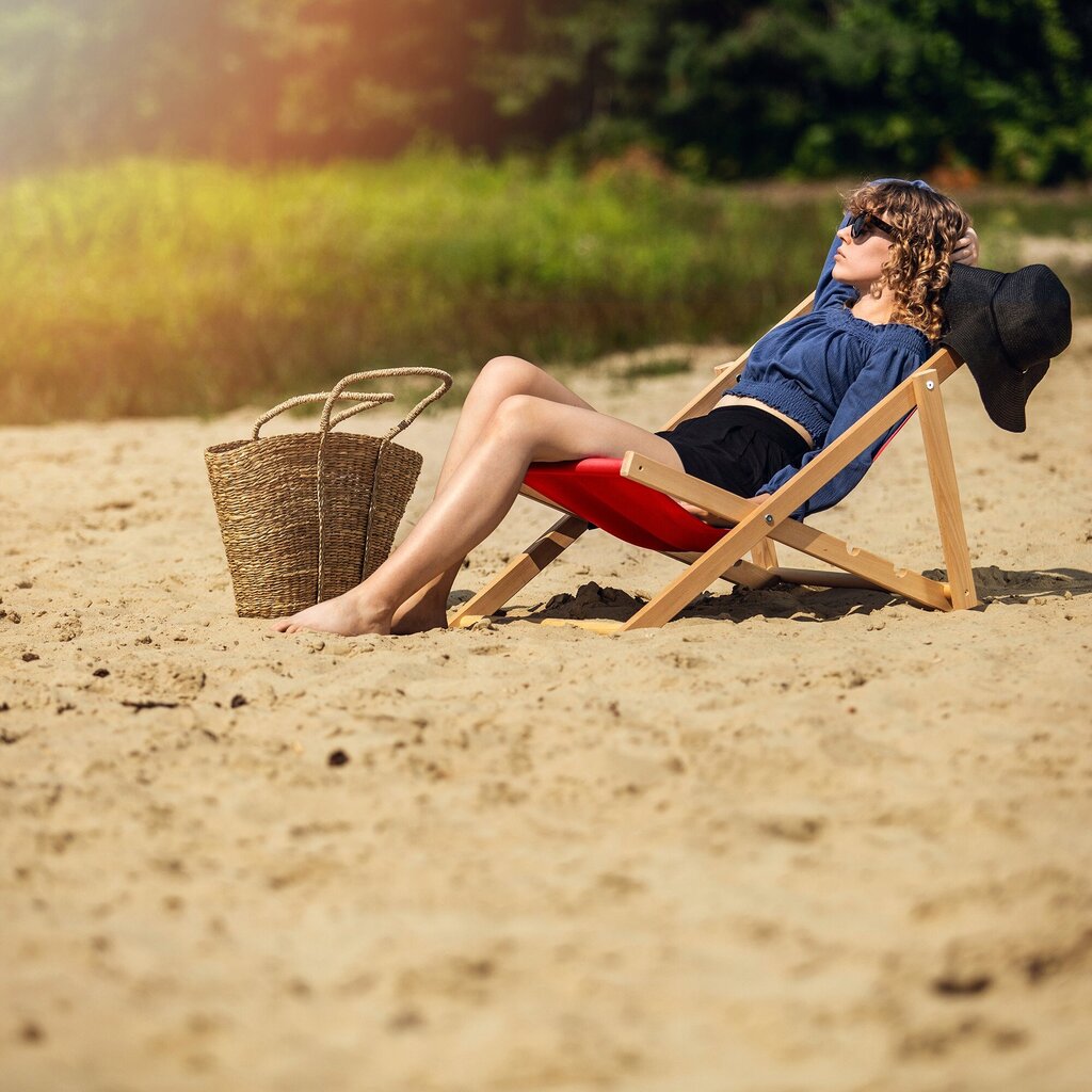 Garden Beach guļamkrēsls Koka guļamkrēsli 2 gab цена и информация | Sauļošanās krēsli | 220.lv