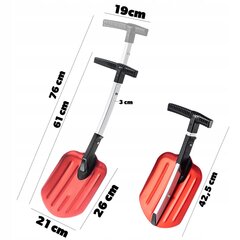 Sniega lāpsta Saliekamā teleskopiskā auto lāpsta cena un informācija | Dārza instrumenti | 220.lv
