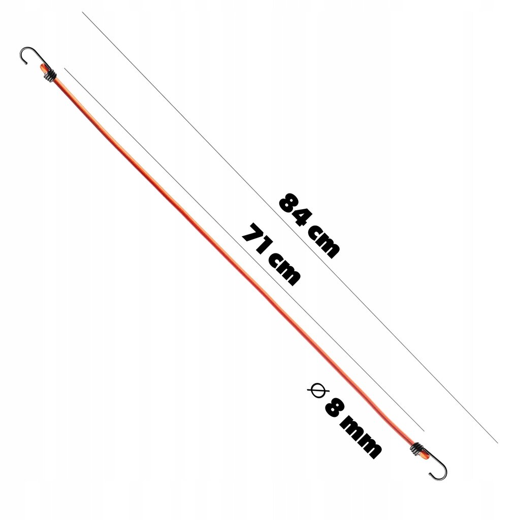 Elastīga gumijas virve ar āķi brezentam 4 gab cena un informācija | Dārza instrumenti | 220.lv
