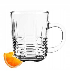 Dzeramā glāze ar ausu no izturīga stikla 230 ml Julian cena un informācija | Glāzes, krūzes, karafes | 220.lv