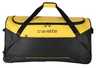 Travelite BASICS 71cm ceļojumu soma uz riteņiem melnā un dzeltenā krāsā cena un informācija | Koferi, ceļojumu somas | 220.lv