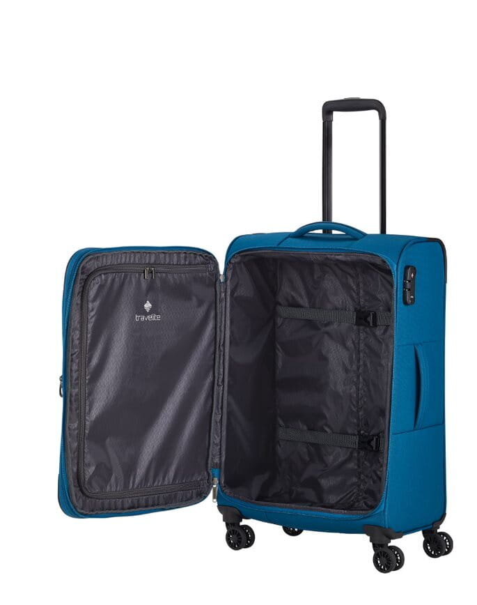 Travelite koferis 66cm Medium M Chios Blue Petrol cena un informācija | Koferi, ceļojumu somas | 220.lv