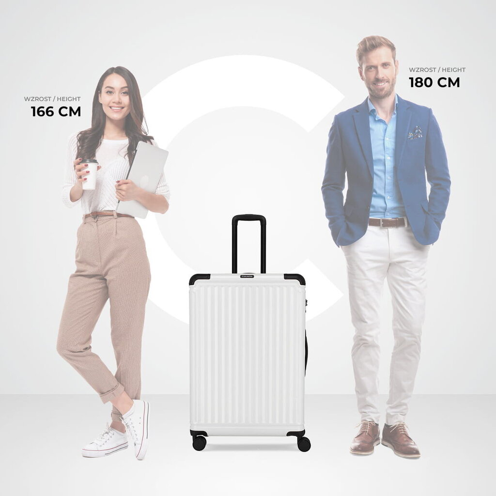 Liels koferis 77cm L Cruise Travelite White цена и информация | Koferi, ceļojumu somas | 220.lv