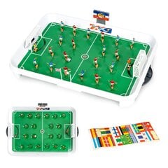 Mini galda futbola spēle uz atsperēm, 22 spēlētāji, 51 cm. x 37 cm. x 6,5 cm. cena un informācija | Futbola vārti un tīkls | 220.lv