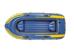Piepūšamais pontons, Intex 683701, ar sūkni un 2 airi, zils cena un informācija | Piepūšamās rotaļlietas un pludmales preces | 220.lv