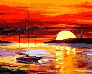 Картина по номерам "Red sunset" 30x40 цена и информация | Живопись по номерам | 220.lv