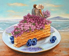 Glezna pēc numuriem "Blueberry cake" 30x40 cena un informācija | Gleznas pēc numuriem | 220.lv