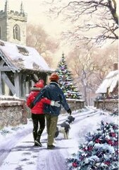 Glezna pēc numuriem "A walk at Christmas" 40x50 cena un informācija | Gleznas pēc numuriem | 220.lv