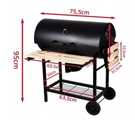 Ogļu grils MalTec 71 x 35 cm + BBQ priekšauts MalTec 59,5 cm cena un informācija | Grili | 220.lv