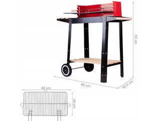 Ogļu grils MalTec 48 x 26,5 cm + BBQ ventilatora instrukcija MalTec cena un informācija | Grili | 220.lv