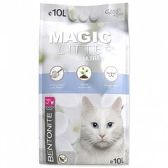 Smiltis kaķu tualetēm : MAGIC LITTER Bentonite Ultra White 10 L. cena un informācija | Kaķu tualetes | 220.lv