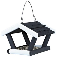 Barotava āra putniem : Trixie Natura Hanging bird feeder, 17 × 19 × 14 cm, black|white cena un informācija | Putnu būri un barotavas | 220.lv