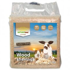 Стружка : Plaček Nature Land Shavings 15л|0,9кг цена и информация | Клетки и аксессуары для грызунов | 220.lv