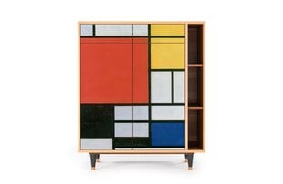 Kumode BS6 Composition With Blue, Red And Yellow By Piet Modrian L 94 cm, rieksts cena un informācija | Kumodes | 220.lv