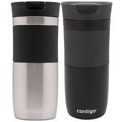 Contigo Byron 470 ml termokrūžu komplekts - Nerūsējošais tērauds + matēts melns cena un informācija | Termosi, termokrūzes | 220.lv