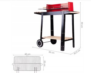 САДОВЫЙ ГРИЛЬ 48 x 26,5 см цена и информация | Грили | 220.lv
