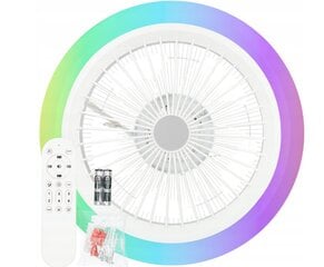 "XTECH" griestu ventilators ar RGB LED gaismu cena un informācija | Ventilatori | 220.lv