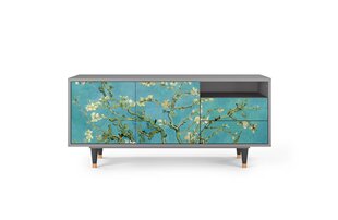 TV skapis T7 Almond Blossom By Van Gogh L 125 cm, pelēks cena un informācija | Kumodes | 220.lv