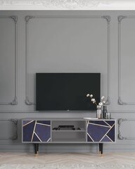 TV skapis T2 The Amethyst L 170 cm, pelēks cena un informācija | Kumodes | 220.lv