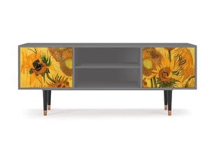 TV skapis T2 Sunflowers By Vincent Van Gogh L 170 cm, pelēks cena un informācija | Kumodes | 220.lv