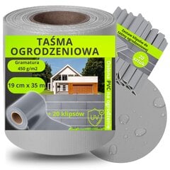 Žoga Lente Gaiši Pelēka 19X35M Žoga Seguma Paneļu Žogs +Uv цена и информация | Заборы и принадлежности к ним | 220.lv