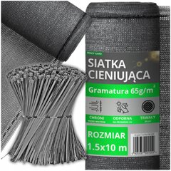 Aizsedzošais Siets 1,5X10M Masking 65G/M2 Žoga Siets + Uv5% cena un informācija | Žogi un piederumi | 220.lv