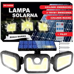 Saules Lampa Ar Krēslas Kustības Sensoru, Kas Vada Dārza Ielu Lampu + Tālvadības Pults цена и информация | Уличное освещение | 220.lv