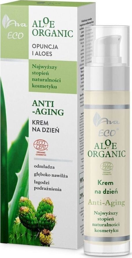 Dienas krēms Ava Laboratorium Aloe Organic Anti-Aging, 50 ml цена и информация | Sejas krēmi | 220.lv