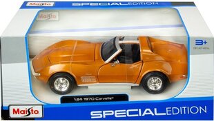 Maisto Model 1:24 Chevrolet Corvette 1970 18cm цена и информация | Игрушки для мальчиков | 220.lv