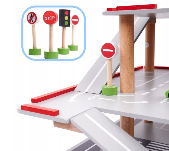 Koka daudzstāvu garāža bērniem cena un informācija | Rotaļlietas zēniem | 220.lv