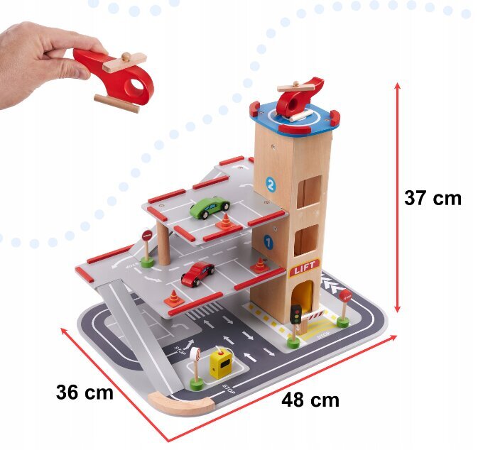 Koka daudzstāvu garāža bērniem cena un informācija | Rotaļlietas zēniem | 220.lv