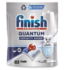 Finish, Quantum Infinity Shine, trauku mazgāšanas tabletes, 83 gab. cena un informācija | Trauku mazgāšanas līdzekļi | 220.lv