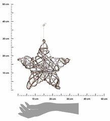 Ziemassvētku piekaramā zvaigzne, 10 Led lampiņas, 30 cm cena un informācija | Ziemassvētku dekorācijas | 220.lv