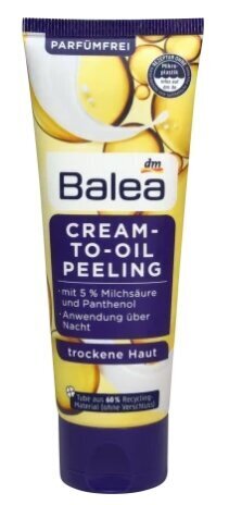Nakts krēms Balea Cream-To-Oil Peeling, 75 ml cena un informācija | Ķermeņa krēmi, losjoni | 220.lv