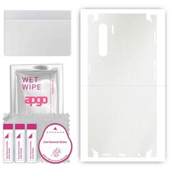 apgo uzlīmju plēves folijas vinils mugurai + sāniem saderīgs ar Oppo A91, Full Body Wrap, izturīgs pret skrāpējumiem, viegli uzstādāms - Matēts caurspīdīgs cena un informācija | Ekrāna aizsargstikli | 220.lv