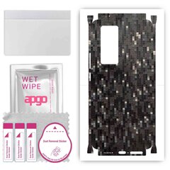 apgo uzlīmju plēves folijas vinils mugurai + sāniem saderīgs ar vivo X50 Pro, Full Body Wrap, izturīgs pret skrāpējumiem, viegli uzstādāms - Oglekļa melnais pikseļi cena un informācija | Ekrāna aizsargstikli | 220.lv