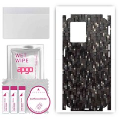 apgo uzlīmju plēves folijas vinils mugurai + sāniem saderīgs ar Oppo F21 Pro 4G, Full Body Wrap, izturīgs pret skrāpējumiem, viegli uzstādāms - Oglekļa melnais pikseļi cena un informācija | Ekrāna aizsargstikli | 220.lv