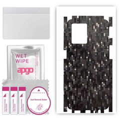 apgo uzlīmju plēves folijas vinils mugurai + sāniem saderīgs ar Oppo Reno8 4G, Full Body Wrap, izturīgs pret skrāpējumiem, viegli uzstādāms - Oglekļa melnais pikseļi cena un informācija | Ekrāna aizsargstikli | 220.lv