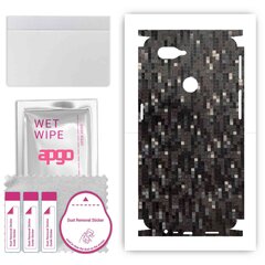 apgo uzlīmju plēves folijas vinils mugurai + sāniem saderīgs ar Oppo A12, Full Body Wrap, izturīgs pret skrāpējumiem, viegli uzstādāms - Oglekļa melnais pikseļi cena un informācija | Ekrāna aizsargstikli | 220.lv