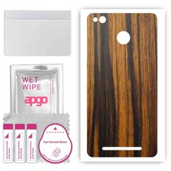 apgo uzlīmju plēves folijas vinils aizmugurei saderīgs ar Xiaomi Redmi 3s, Wrap, izturīgs pret skrāpējumiem, viegli uzstādāms - Tigerwood cena un informācija | Ekrāna aizsargstikli | 220.lv