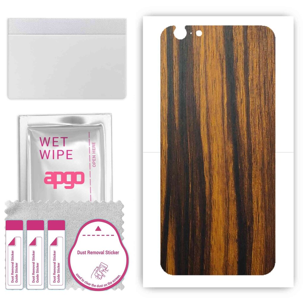 apgo uzlīmju plēves folijas vinils aizmugurei saderīgs ar Apple iPhone 6 Plus, Wrap, izturīgs pret skrāpējumiem, viegli uzstādāms - Tigerwood цена и информация | Ekrāna aizsargstikli | 220.lv