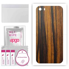 apgo uzlīmju plēves folijas vinils aizmugurei saderīgs ar Apple iPhone 5s, Wrap, izturīgs pret skrāpējumiem, viegli uzstādāms - Tigerwood cena un informācija | Ekrāna aizsargstikli | 220.lv