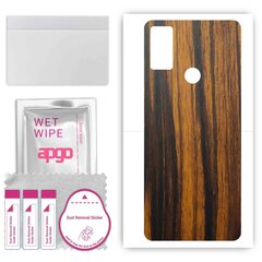 apgo uzlīmju plēves folijas vinils aizmugurei saderīgs ar Alcatel 3L 2021, Wrap, izturīgs pret skrāpējumiem, viegli uzstādāms - Tigerwood cena un informācija | Ekrāna aizsargstikli | 220.lv