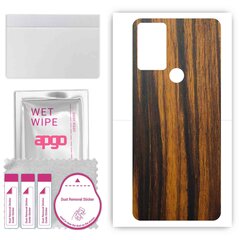 apgo uzlīmju plēves folijas vinils aizmugurei saderīgs ar Alcatel 1V 2021, Wrap, izturīgs pret skrāpējumiem, viegli uzstādāms - Tigerwood cena un informācija | Ekrāna aizsargstikli | 220.lv