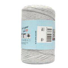 YarnArt Macrame Cotton- 756- Ash цена и информация | Принадлежности для вязания | 220.lv