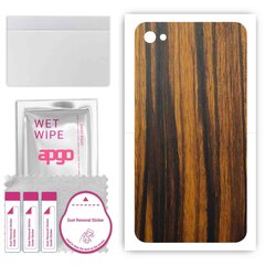 apgo uzlīmju plēves folijas vinils aizmugurei saderīgs ar Apple iPhone 4, Wrap, izturīgs pret skrāpējumiem, viegli uzstādāms - Tigerwood cena un informācija | Ekrāna aizsargstikli | 220.lv