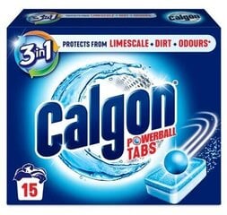 Calgon, Powerball Tabs, 15 штук, Удаляет накипь для стиральных машин цена и информация | Средства для стирки | 220.lv