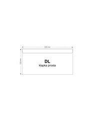 Dekoratīvās aploksnes Lessebo, DL 11x22, baltas, 100g, 500 gab. цена и информация | Конверты, открытки | 220.lv