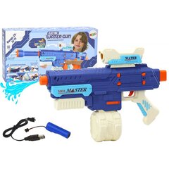 Lean Toys uzlādējama ūdens pistole, M416, zila, 650ml цена и информация | Игрушки для песка, воды, пляжа | 220.lv